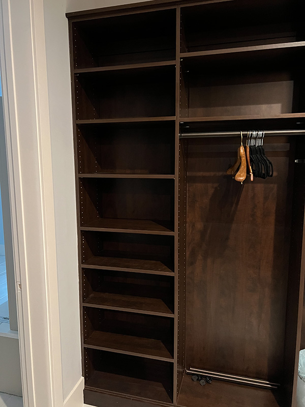 Custom reach-in closet